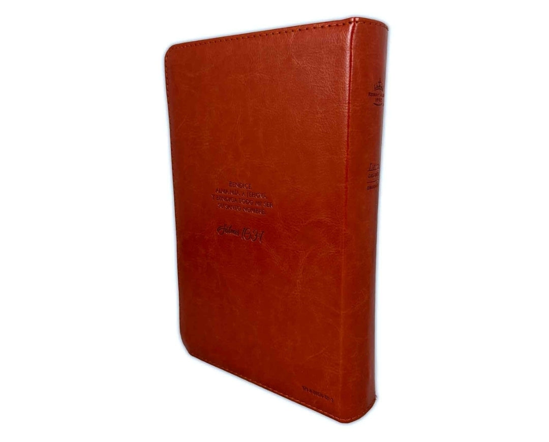 Biblia con Cierre Letra Gigante Manual 14 puntos RV1960 imit café con índice - Himno "Cuán grande es Él"