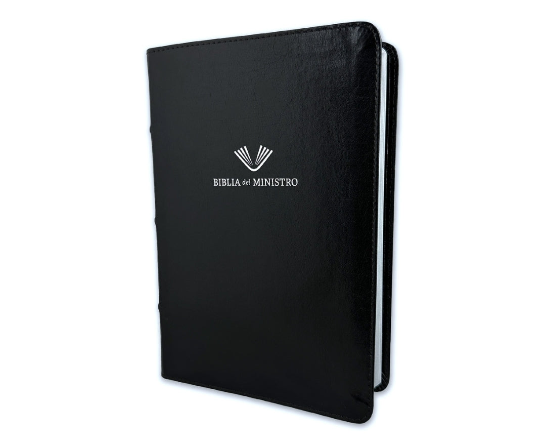 Biblia del Ministro Letra Grande RV1960 Ed. Ampliada con Manual del Ministro piel fabricada negro