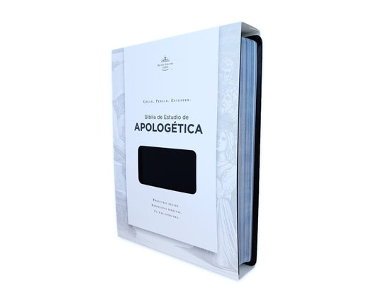 Biblia de Estudio de Apologética RV1960, piel fabricada negra