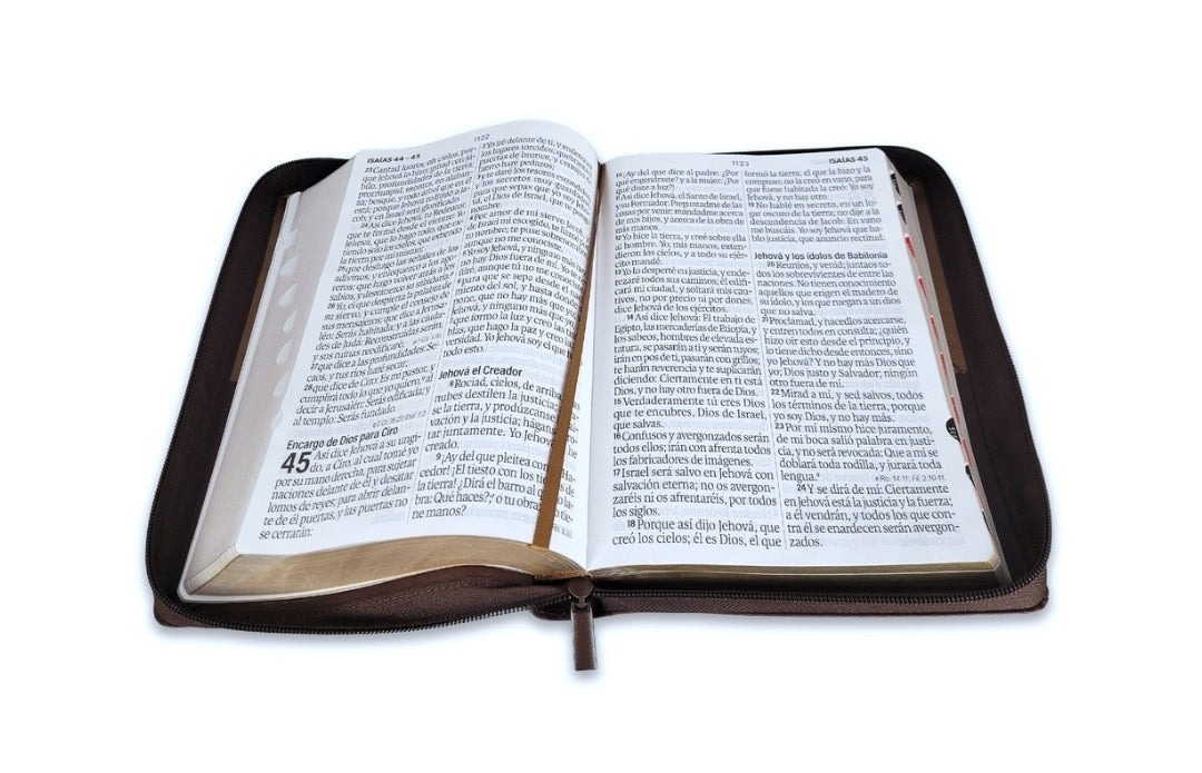 Biblia con Cierre Letra Súper Gigante 19 puntos RV1960 imit piel café con índice - Pero los que esperan a Jehová