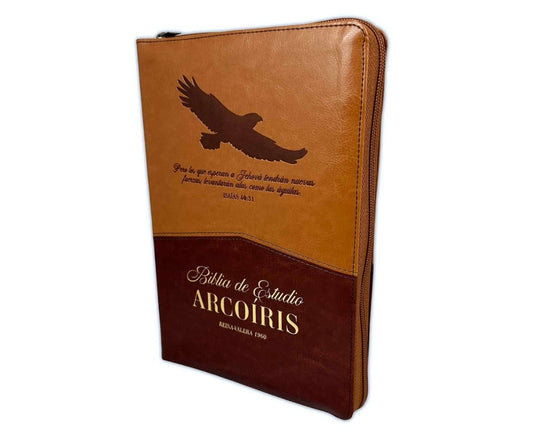 Biblia de Estudio Arco Iris con Cierre RV1960 imit piel duotono café con índice - Pero los que esperan a Jehová