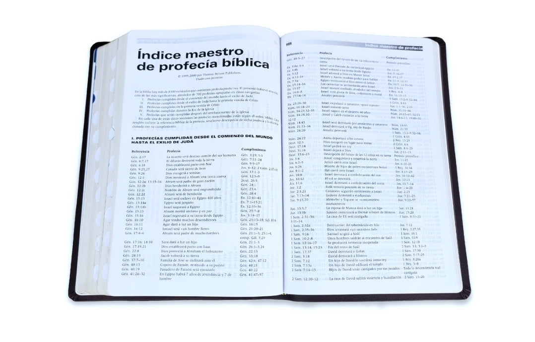 Biblia de Estudio de la Profecía, piel café
