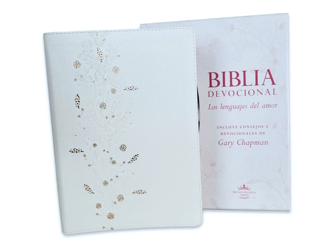 Biblia Devocional, Los Lenguajes del Amor RV1960 - Gary Chapman, imit piel oro rosa
