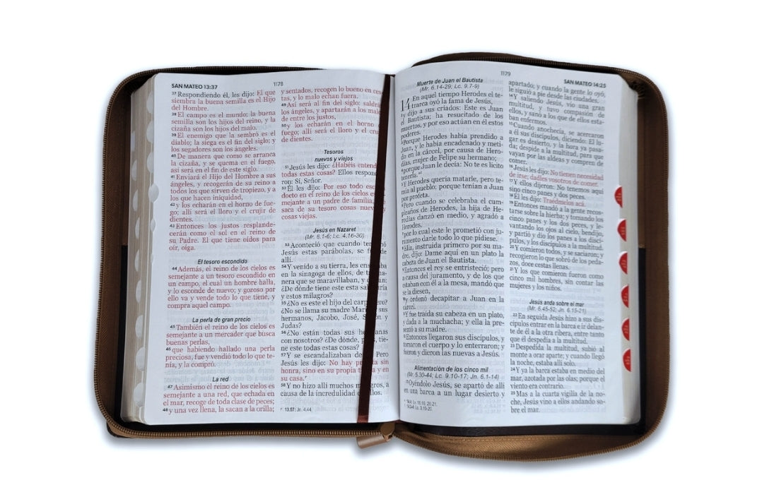Biblia con Cierre Letra Gigante 15 puntos RV1960 imit piel café con índice