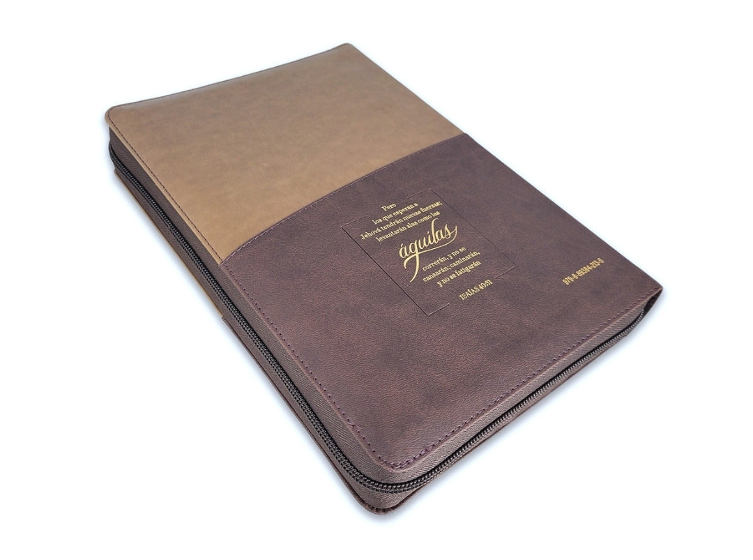 Biblia con Cierre Letra Súper Gigante 19 puntos RV1960 imit piel café con índice - Pero los que esperan a Jehová