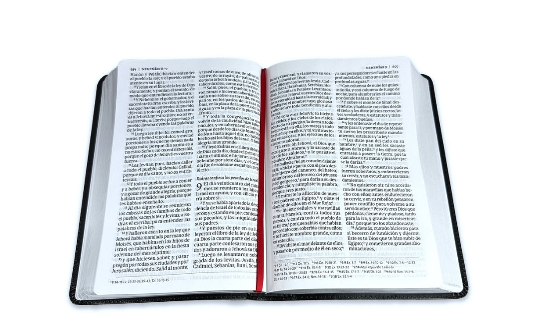 Biblia del Ministro Letra Grande RV1960 Ed. Ampliada con Manual del Ministro piel fabricada negro