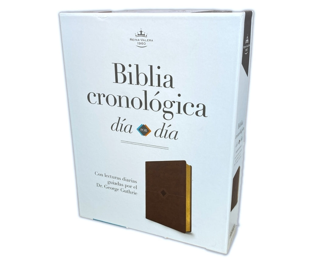 Biblia Cronológica Día por Día: Reina-Valera 1960 - imitación piel marrón