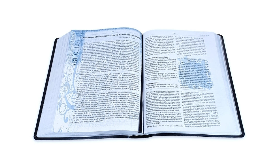 Biblia de Estudio de Apologética RV1960, piel fabricada negra