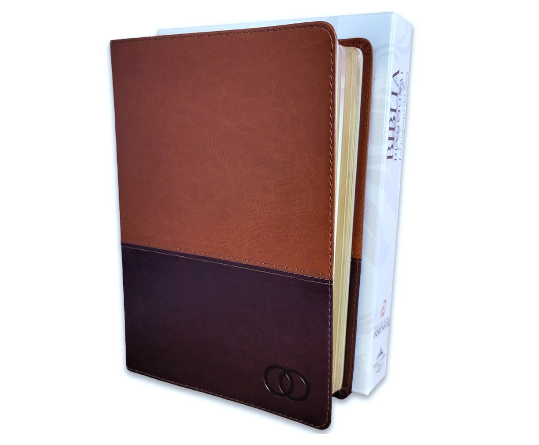 Biblia Devocional, Los Lenguajes del Amor RV1960, imit. piel, duotono, marrón