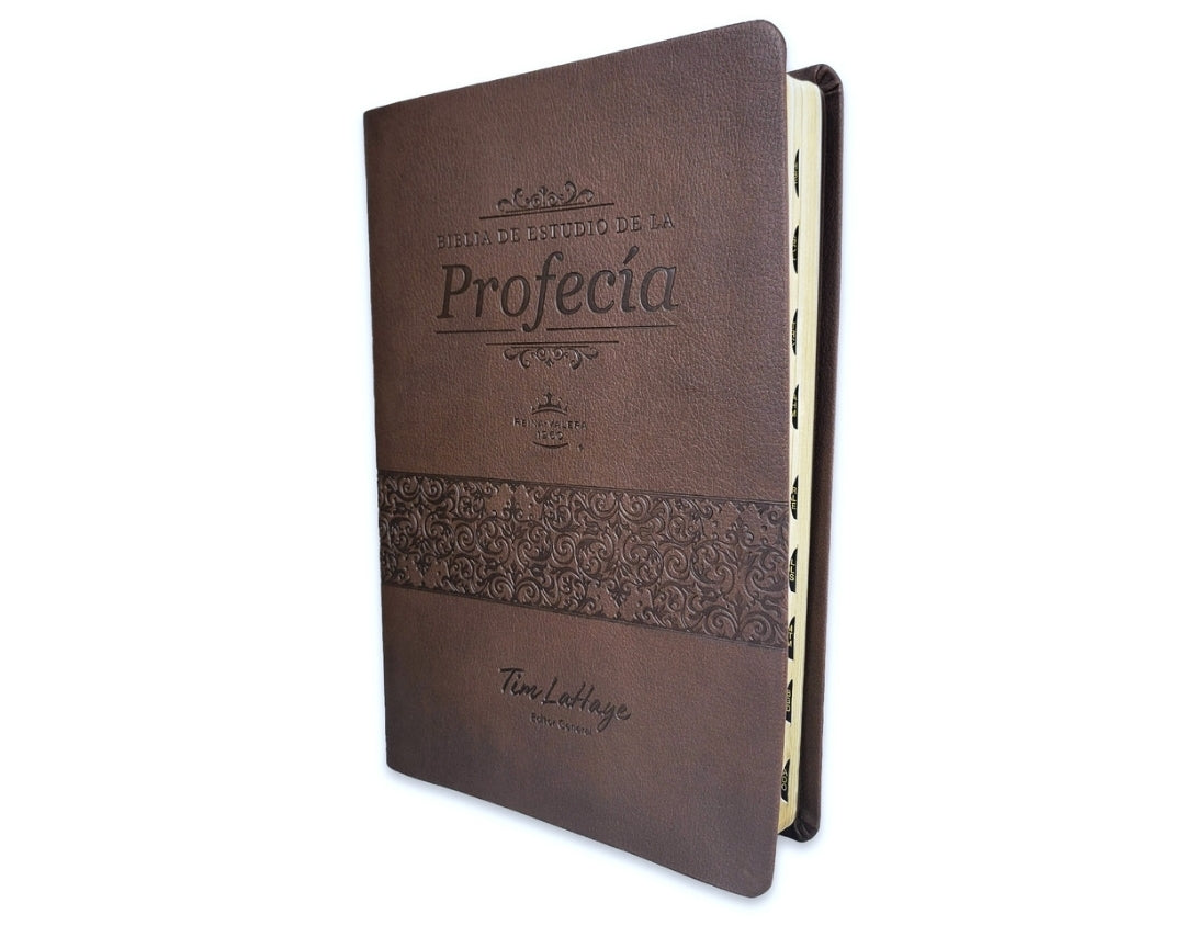 Biblia de Estudio de la Profecía, piel café