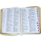 Biblia con Cierre Letra Súper Gigante 19 puntos Mediana RV1960 imit piel sabiduría con índice y canto floral
