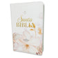 Biblia con Cierre Letra Gigante Manual 14 puntos RV1960 imit piel verde menta fantasía floral con índice y canto floral