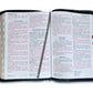 Biblia con Cierre Letra Gigante 15 puntos RV1960 imit piel negro y gris león con índice