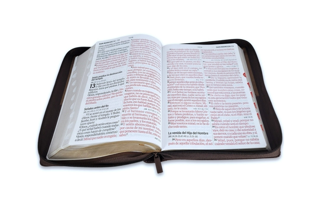 Biblia con Cierre Letra Súper Gigante 19 puntos RV1960 imit piel café con índice - Pero los que esperan a Jehová