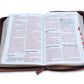 Biblia con Cierre Compacta 12 puntos RV1960, imit piel café ichtus con índice