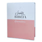 Biblia Quinceañera con Cierre y con Caja de Regalo RV1960 imit. piel rosa plateado con índice