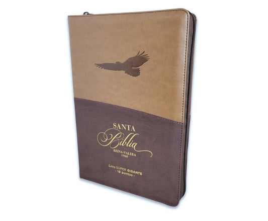 Biblia con Cierre Letra Súper Gigante 19 puntos RV1960 imit piel café con índice - Pero los que esperan a Jehová