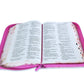 Biblia con Cierre Letra Gigante Manual 14 puntos RV1960 imit piel flores violeta con índice y canto floral