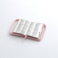 Biblia Mujer Virtuosa con Cierre Compacta 10 puntos RV1960 imit piel blanca floral con índice