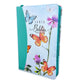 Biblia con Cierre Letra Grande 12 puntos RV1960 imit. piel floral/mariposas turquesa con índice y canto floral