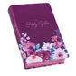 KJV Giant Print Standard Size Bible with Thumb Index: Purple floral faux leather