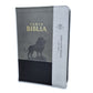 Biblia con Cierre Letra Súper Gigante 19 puntos Mediana RV1960 duotono león gris y negro con índice
