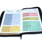 Biblia con Cierre Letra Grande 12 puntos RV1960 imit piel negro león en pie con índice