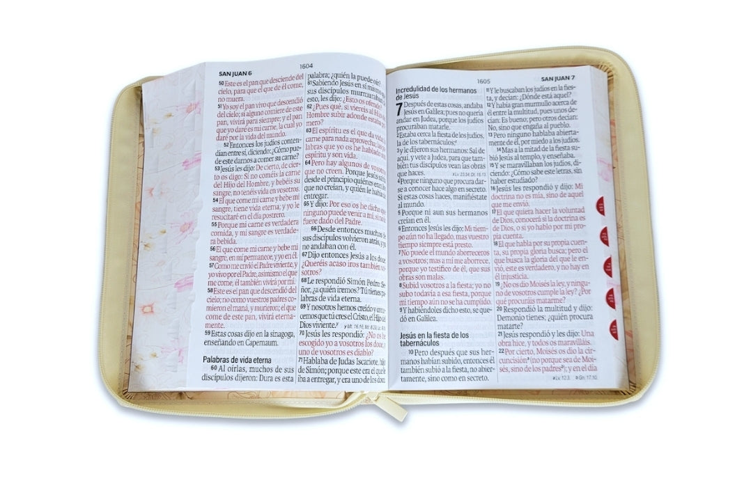Biblia con Cierre Letra Súper Gigante 19 puntos Mediana RV1960 imit piel sabiduría con índice y canto floral