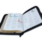 Biblia con Cierre Letra Grande 12 puntos RV1960 imit piel negro geométrico con índice