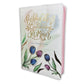 Biblia de Estudio Ser Mujer con Cierre Letra Grande RV1960, imit. piel rosa floral y tulipanes con índice