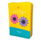 Biblia de Bolsillo con Cierre RV1960 imit amarillo/turquesa flores