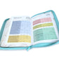 Biblia con Cierre Letra Gigante Manual 14 puntos RV1960 imit piel verde fantasía floral con índice y canto floral