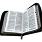 Biblia de Bolsillo con Cierre RV1960 imit piel negro/gris con índice
