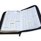 Biblia con Cierre Letra Grande 12 puntos RV1960 imit piel negro león en pie con índice