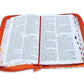 Biblia con Cierre Letra Gigante Manual 14 puntos RV1960 imit piel coral fantasía floral con índice y canto floral