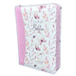 Biblia con Cierre Compacta 11 puntos RV1960 imit piel con canto pintado rosado y mariposas con índice