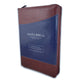 Biblia con Cierre Letra Súper Gigante 19 puntos RV1960 imit piel duotono azul y café con índice - Examíname, oh Dios