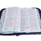 Biblia con Cierre Letra Gigante Manual 14 puntos RV1960 imit piel lila floral con índice y canto floral