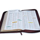 Biblia con Cierre Letra Súper Gigante 19 puntos RV1960 imit piel duotono azul y café con índice - Examíname, oh Dios
