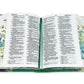 Biblia de Bolsillo RV1960 imit piel con canto floral verde