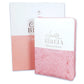 Biblia Quinceañera con Cierre y con Caja de Regalo RV1960 imit. piel rosa plateado con índice