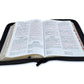 Biblia con Cierre Letra Grande 12 puntos RV1960 imit piel negro geométrico con índice