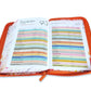 Biblia con Cierre Letra Gigante Manual 14 puntos RV1960 imit piel coral fantasía floral con índice y canto floral