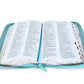 Biblia con Cierre Letra Gigante Manual 14 puntos RV1960 imit piel verde fantasía floral con índice y canto floral