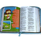 Biblia para Niños Creciendo cada Día compacta con Cierre RV1960 imit piel azul y gris