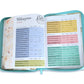 Biblia con Cierre Letra Súper Gigante 19 puntos Mediana RV1960 imit piel verde fantasía floral con índice y canto floral