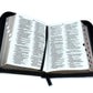 Biblia de Bolsillo con Cierre RV1960 imit piel negro/gris con índice