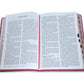 Biblia Letra Súper Gigante RV1960 imit. piel rosa floral con índice