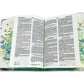 Biblia de Bolsillo RV1960 imit piel con canto floral verde