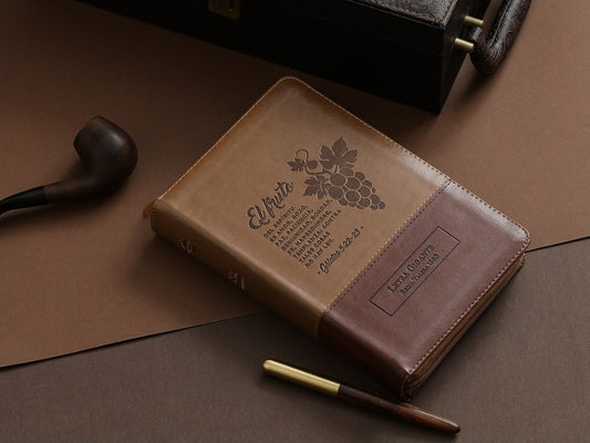 Biblia con Cierre Letra Gigante Manual 14 puntos RV1960 imit piel café con índice - Frutos del Espíritu